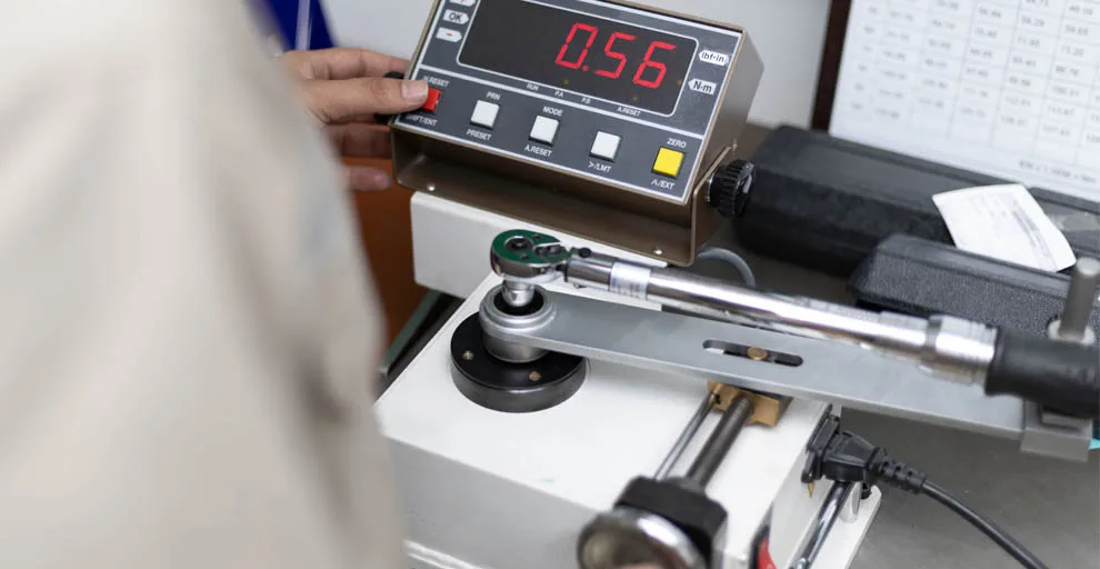 Kuvvet kalibrasyonu — tork anahtarı test standı