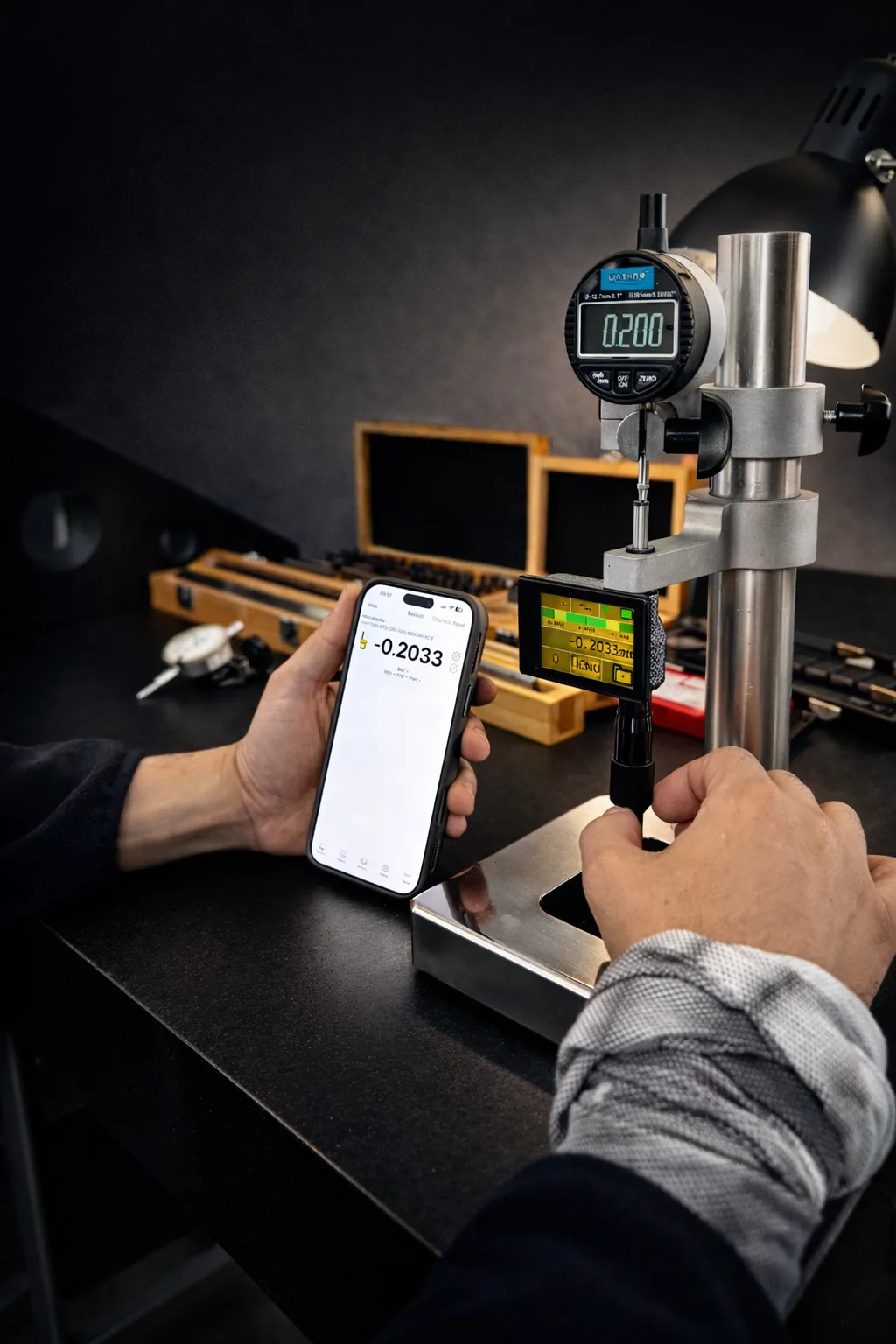 Boyutsal ölçüm — dijital komparatör ve mobil okuma