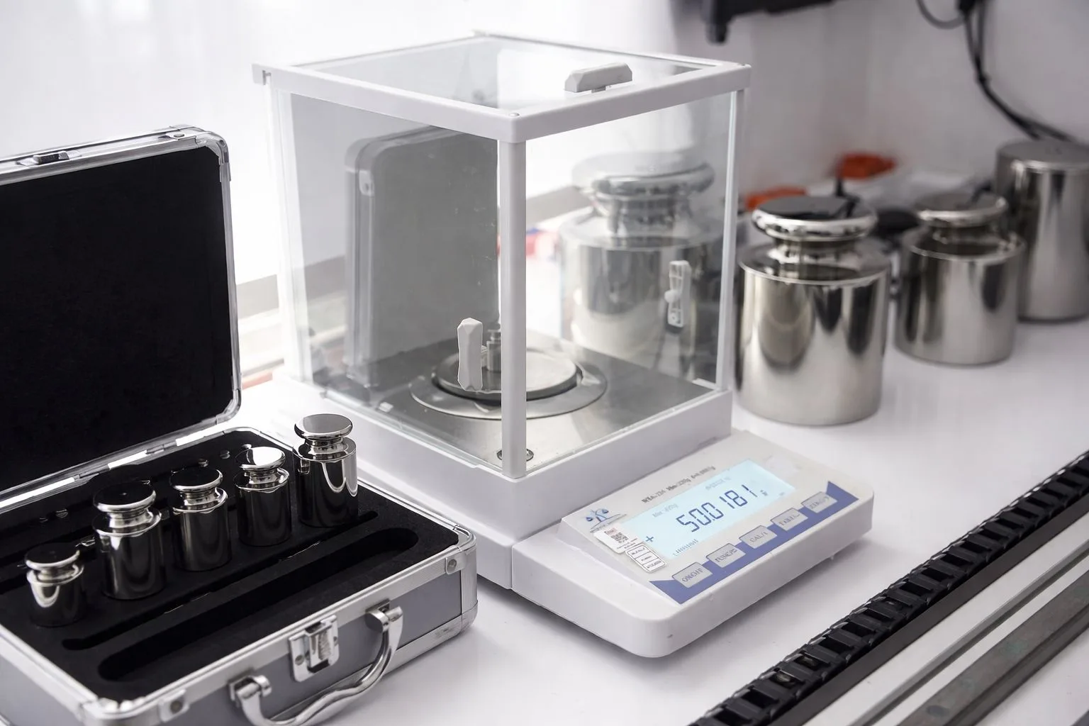 Terazi & kütle kalibrasyonu — analitik terazi ve E2/F1 kütle takımı